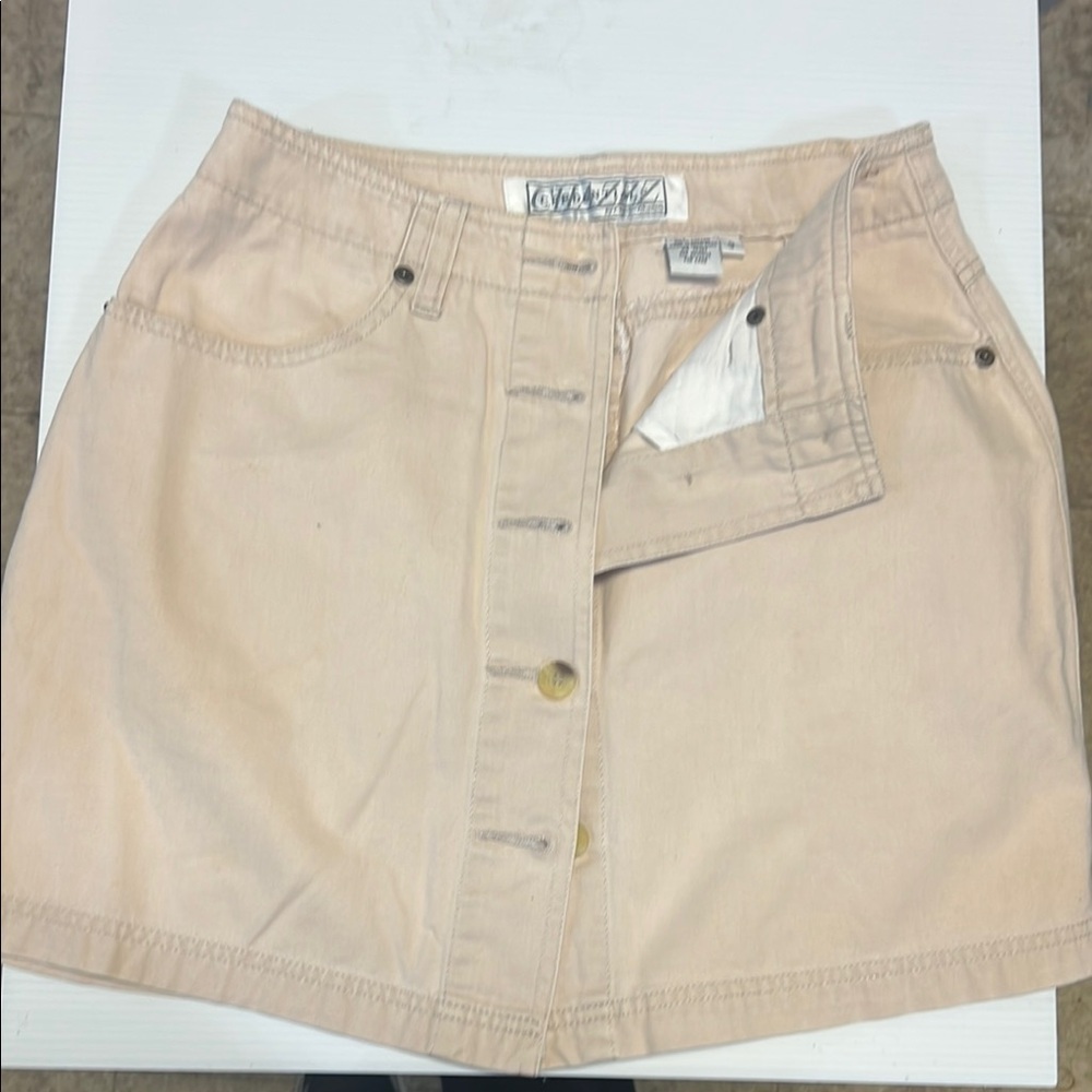 Credentials by Charles ghailian size 9 Casual Beige Button-Front Skirt